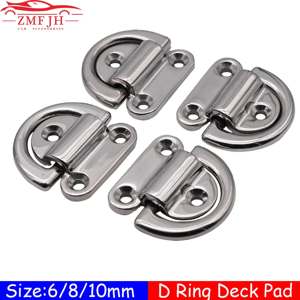 4PCS 316 Stainless D-ring - Deck Tie Down