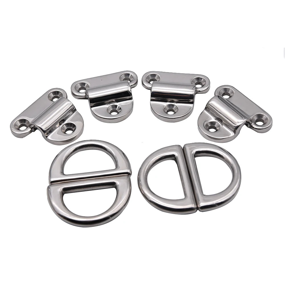4PCS 316 Stainless D-ring - Deck Tie Down