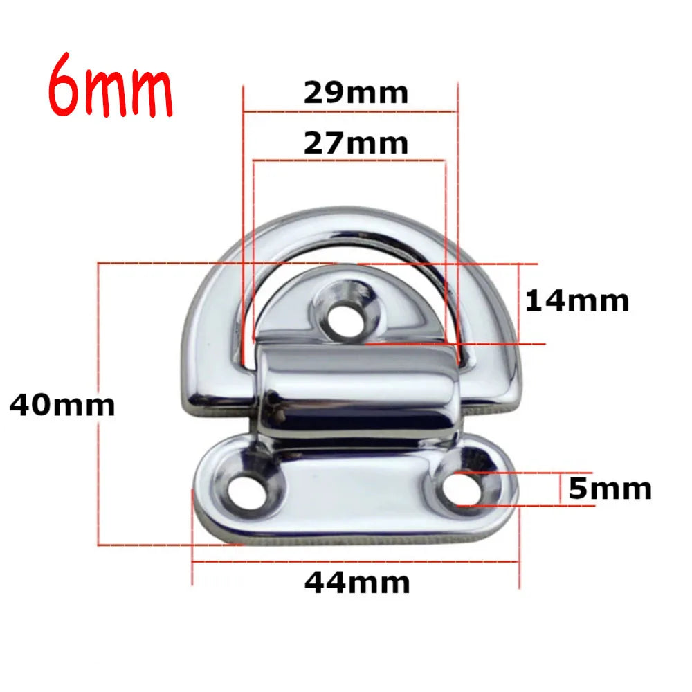 4PCS 316 Stainless D-ring - Deck Tie Down