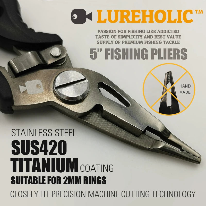 Lureholic Titanium Coated Fishing Pliers