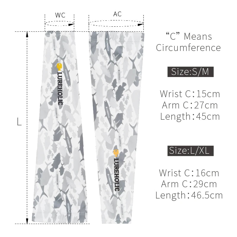 Lureholic UPF50+ Fishing Arm Sleeves - Anti-UV