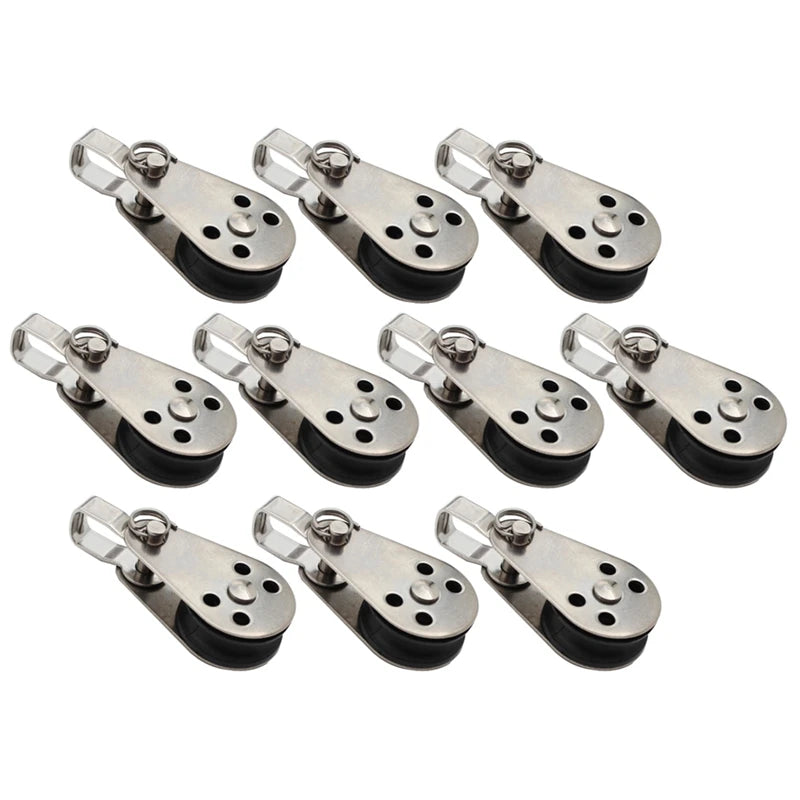 10 PCS Stainless Yacht Pulleys - 25mm