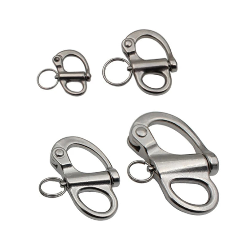 35, 52, 69, 96mm Jaw Swivel/Snap Shackle - Stainless Steel