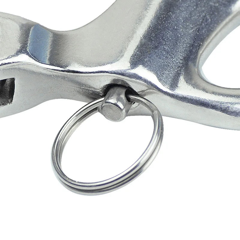 Fixed SS Snap Shackle with Quick Release Pin