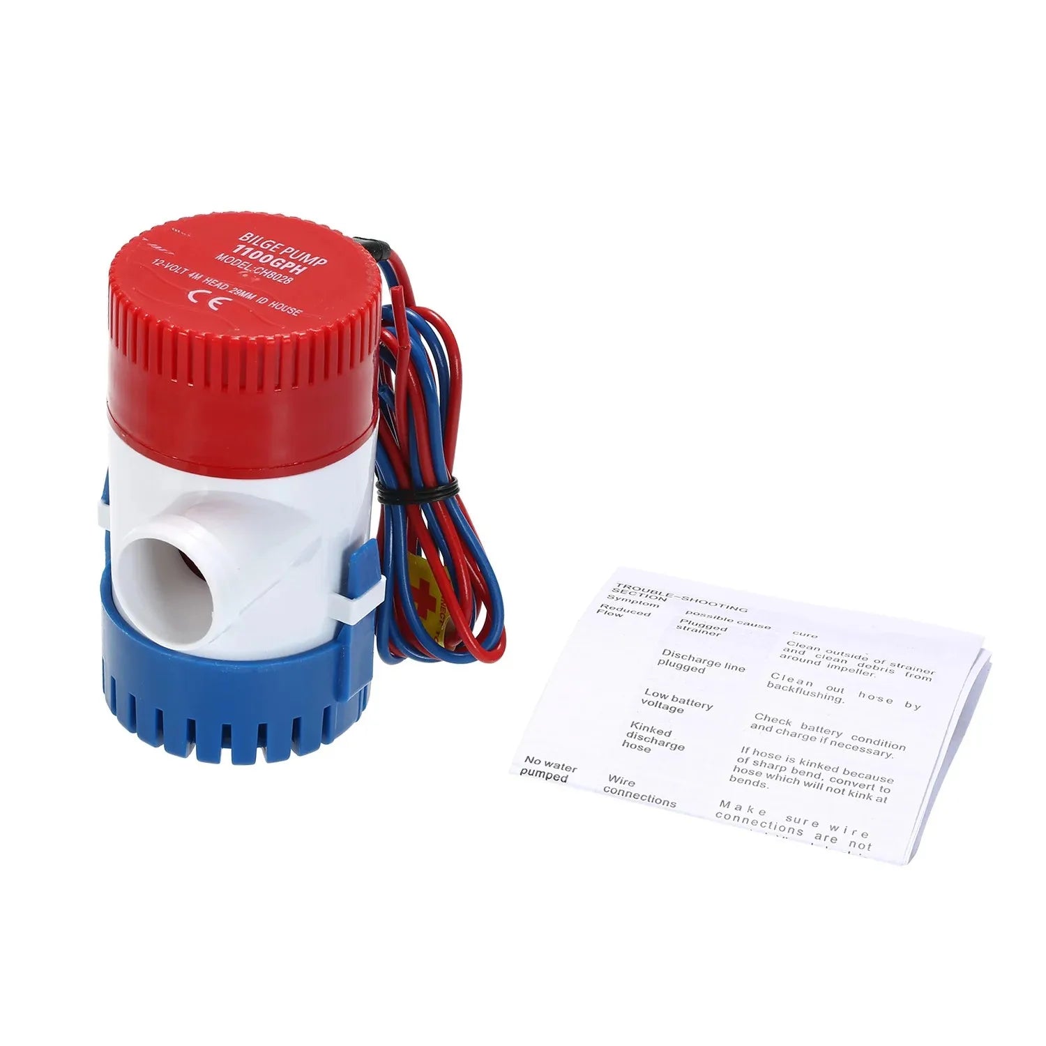 12V Electric Pump 70Litres/Min Marine Bilge Pump - Submersible