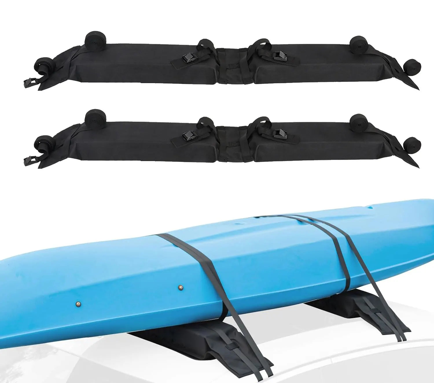 Soft Roof Rack Pads for Kayak or Surfboards - 2Pcs