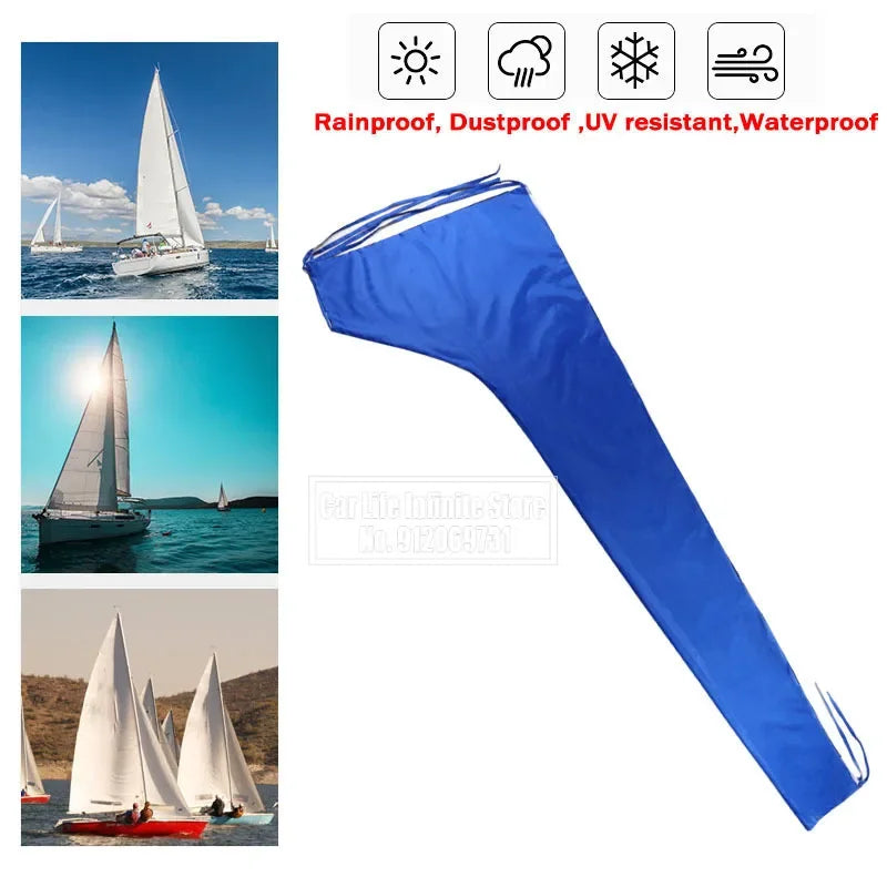 Sail Cover - 210D Mainsail Boom Cover Waterproof Fabric