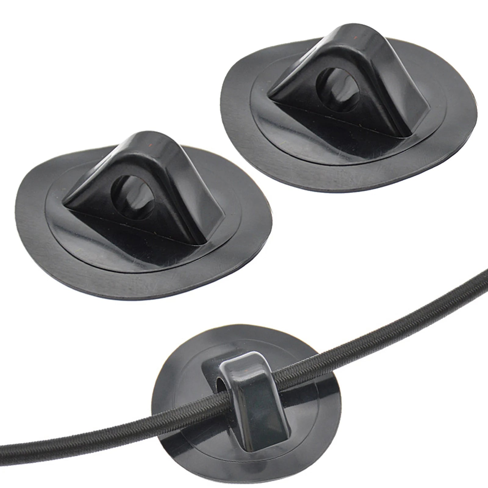 PVC Safety Rope Attachment Points - 2 Black Grommets