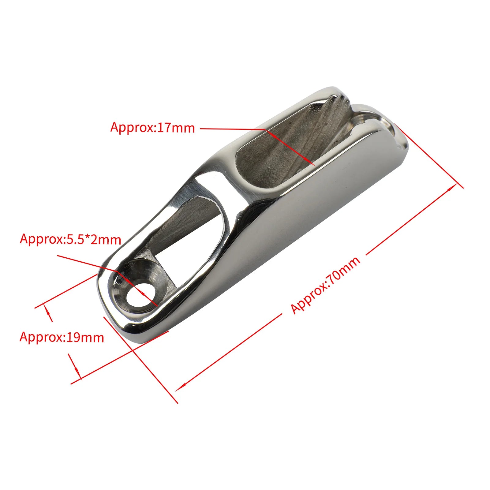 1Pc Jamb/Clam/V Cleat - 316 Stainless