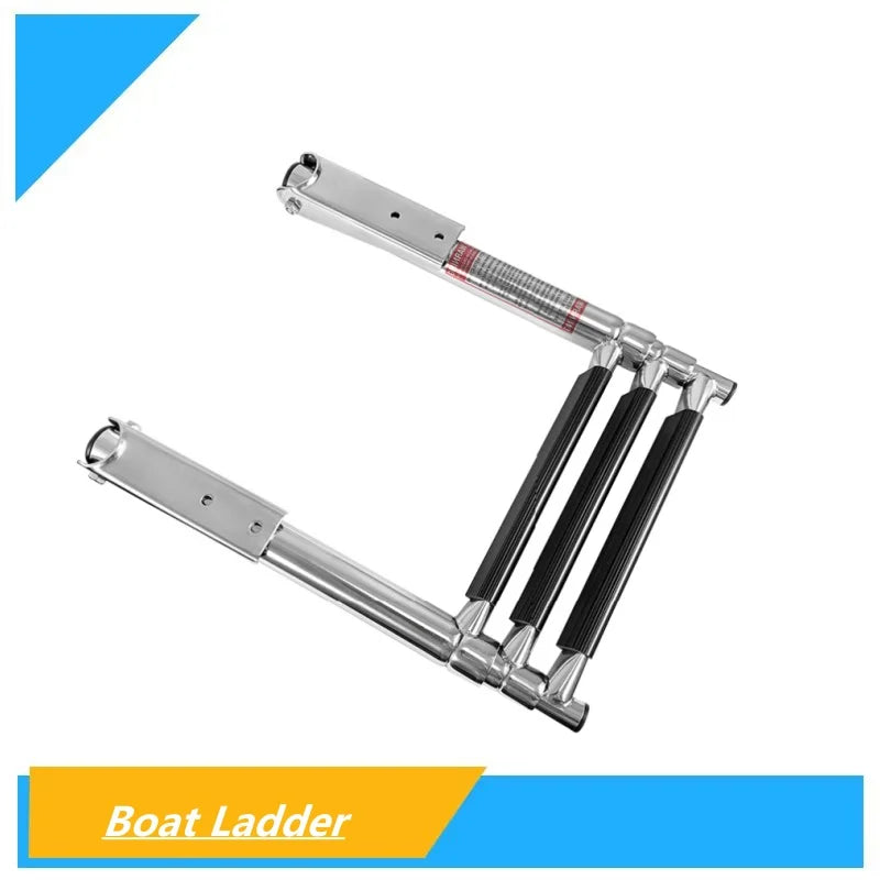 3 Step Telescopic & Adjustable Boat Ladder - Marine 316 Stainless