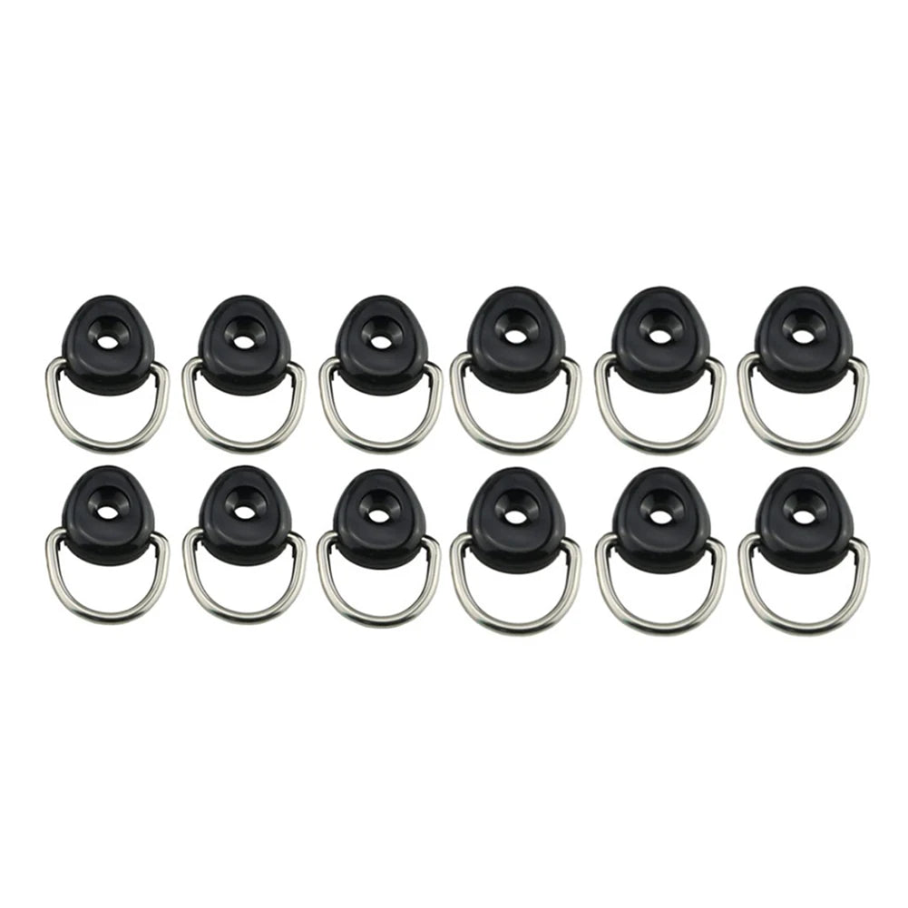 Kayak D Ring Tie Down Loops - 12Pcs