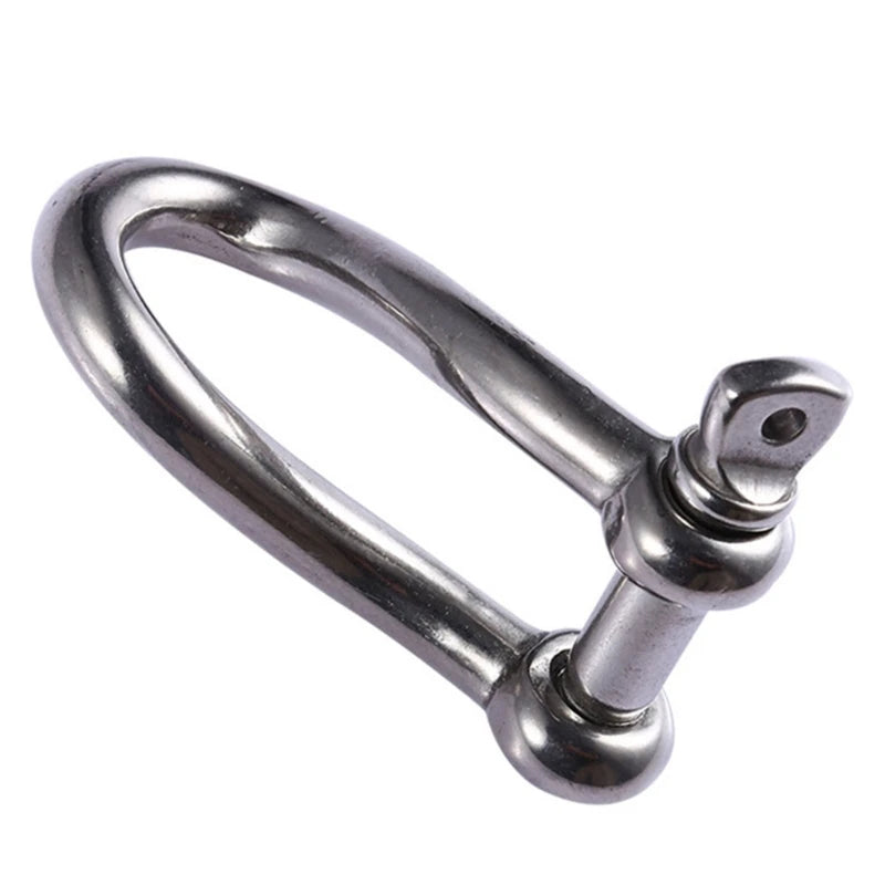 2Pcs Heavy Duty 4mm Twisted Shackle with Screw Pin 316 Stainless steel marine hardware boat rigging