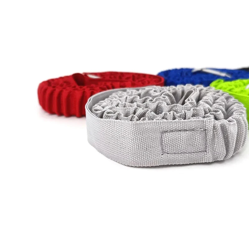 DIZETION 1PC Elastic Kayak Paddle Leash Adjustable With Safety Hook Pole Coiled Lanyard Cord Tie Rope Boat Accessories