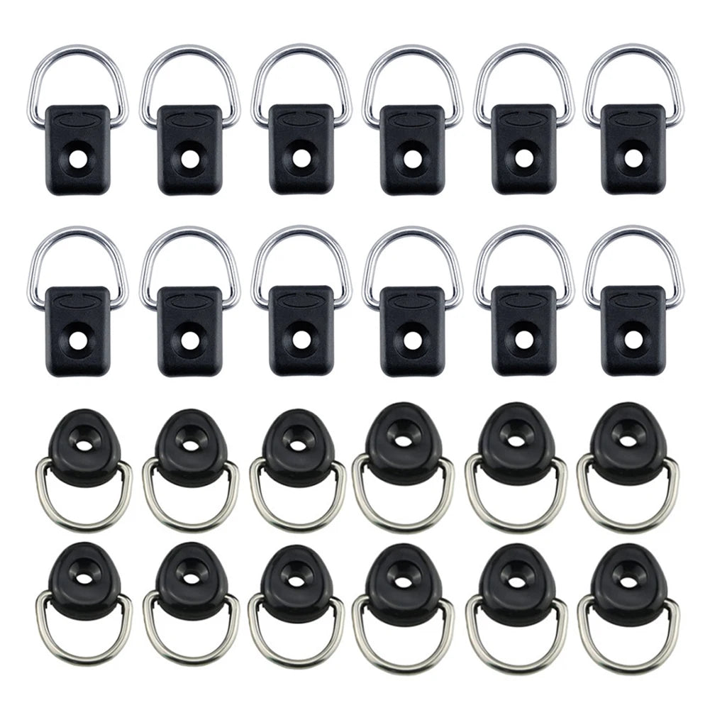 Kayak D Ring Tie Down Loops - 12Pcs
