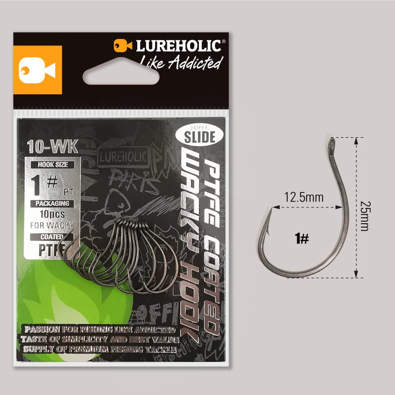 Lureholic Super Slide Wacky Hooks - PTFE Coating
