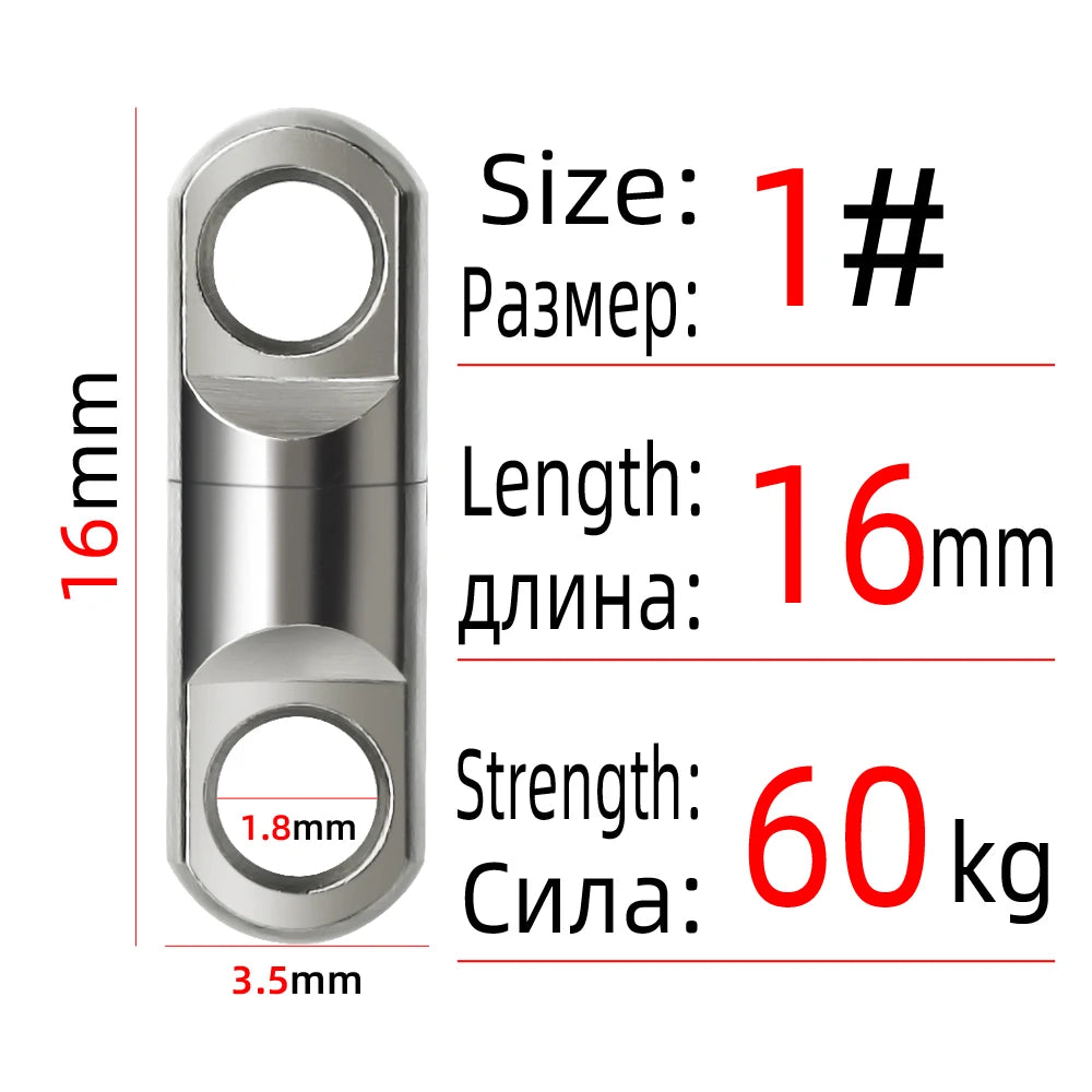 Heavy Duty SS Fishing Barrel Swivels - 10Pcs