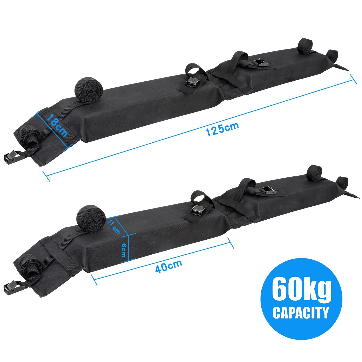 Soft Roof Rack Pads for Kayak or Surfboards - 2Pcs
