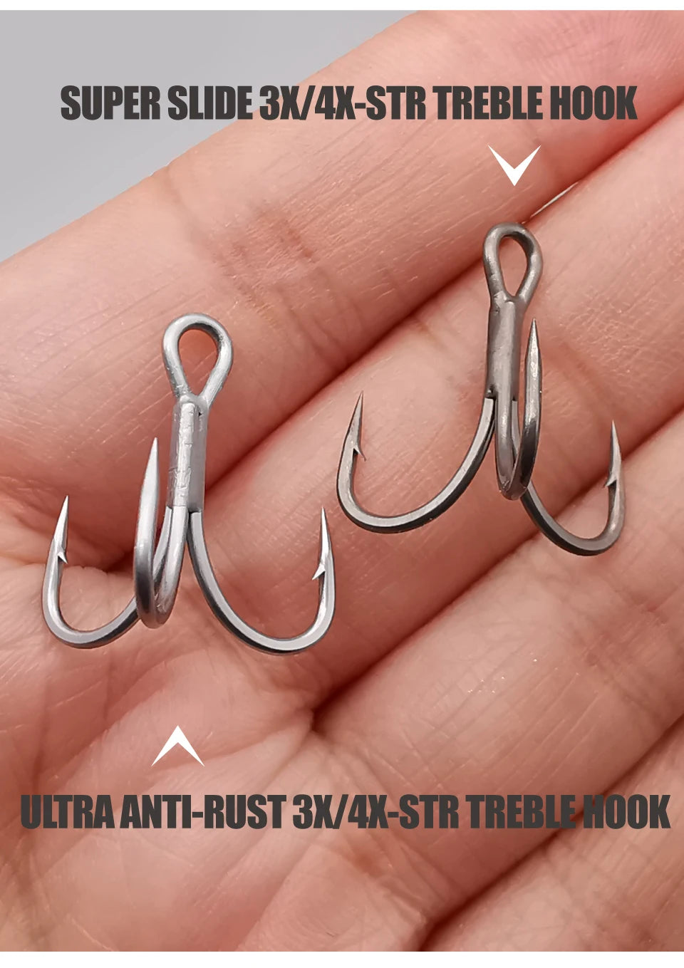 LUREHOLIC 3X 4X Super Strong Triple Hooks - Anti-rust coating