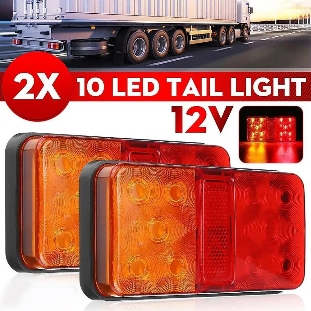 2Pcs 12V-48v IP65 10 LED Tail Light Taillight