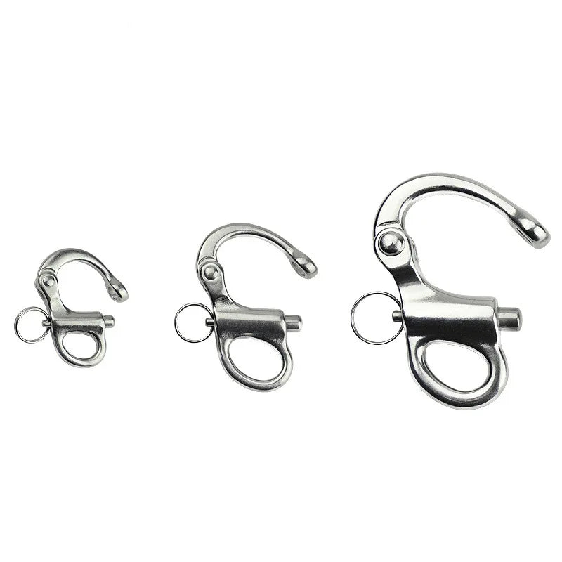 Fixed SS Snap Shackle with Quick Release Pin
