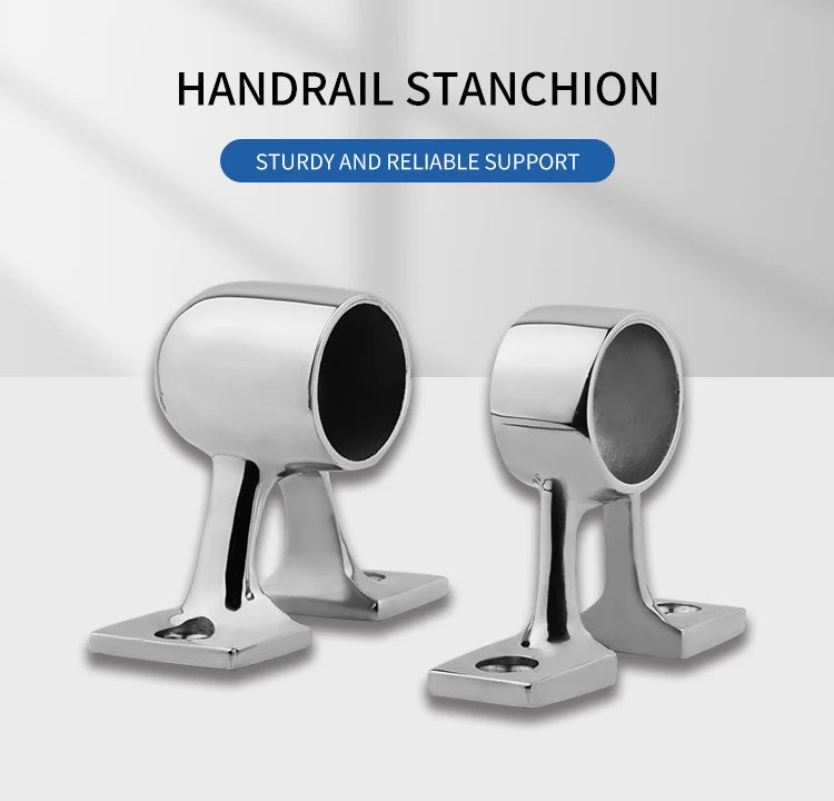 316 SS Boat Hand Rail Fitting 25mm - Stanchion Support - 3 Options