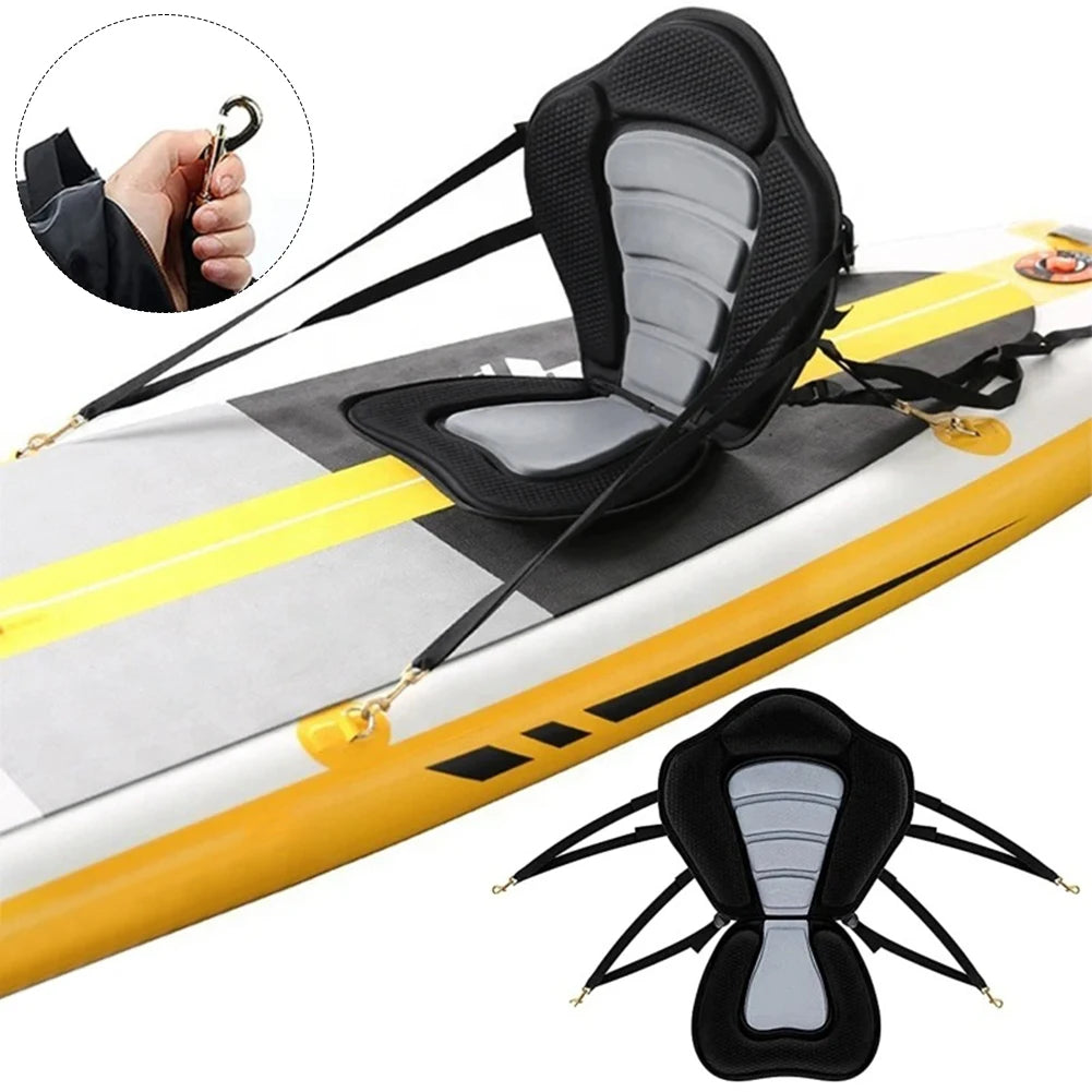 Paddle Board Seat Adjustable Kayak Seat Padded Canoe Backrest Seat with Detachable Storage Bag for Kayaks Rowboats Fishing Boats