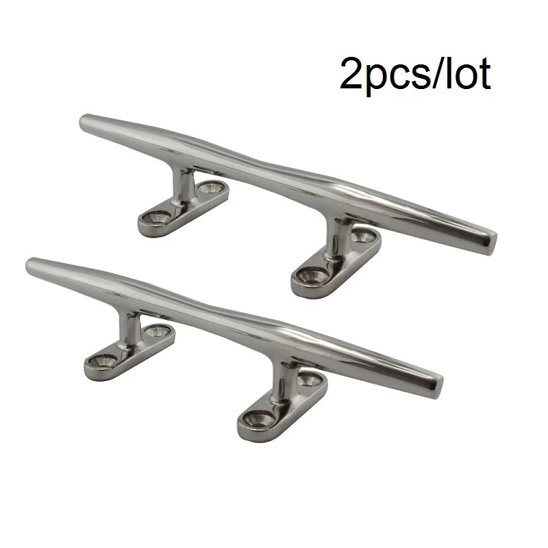 2PCS 316 SS  Mooring Cleat Sizes 4-12in