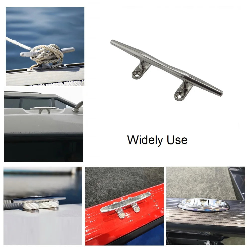 2PCS 316 SS  Mooring Cleat Sizes 4-12in