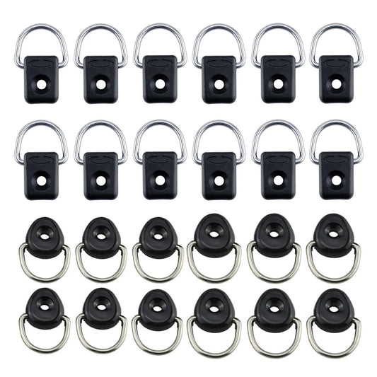 Kayak D Ring Tie Down Loops - 12Pcs
